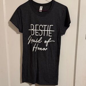 Dark Gray Crewneck Shirt ‘Bestie/Maid of Honor’